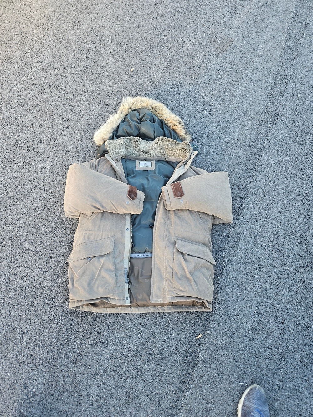 Rainforest Men's Heavyweight Hooded Winter Parka Jacket Green Size L